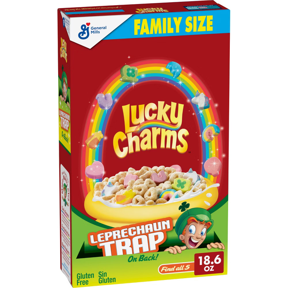 General Mills Family Size Lucky Charms Cereal - 18.6oz | Target