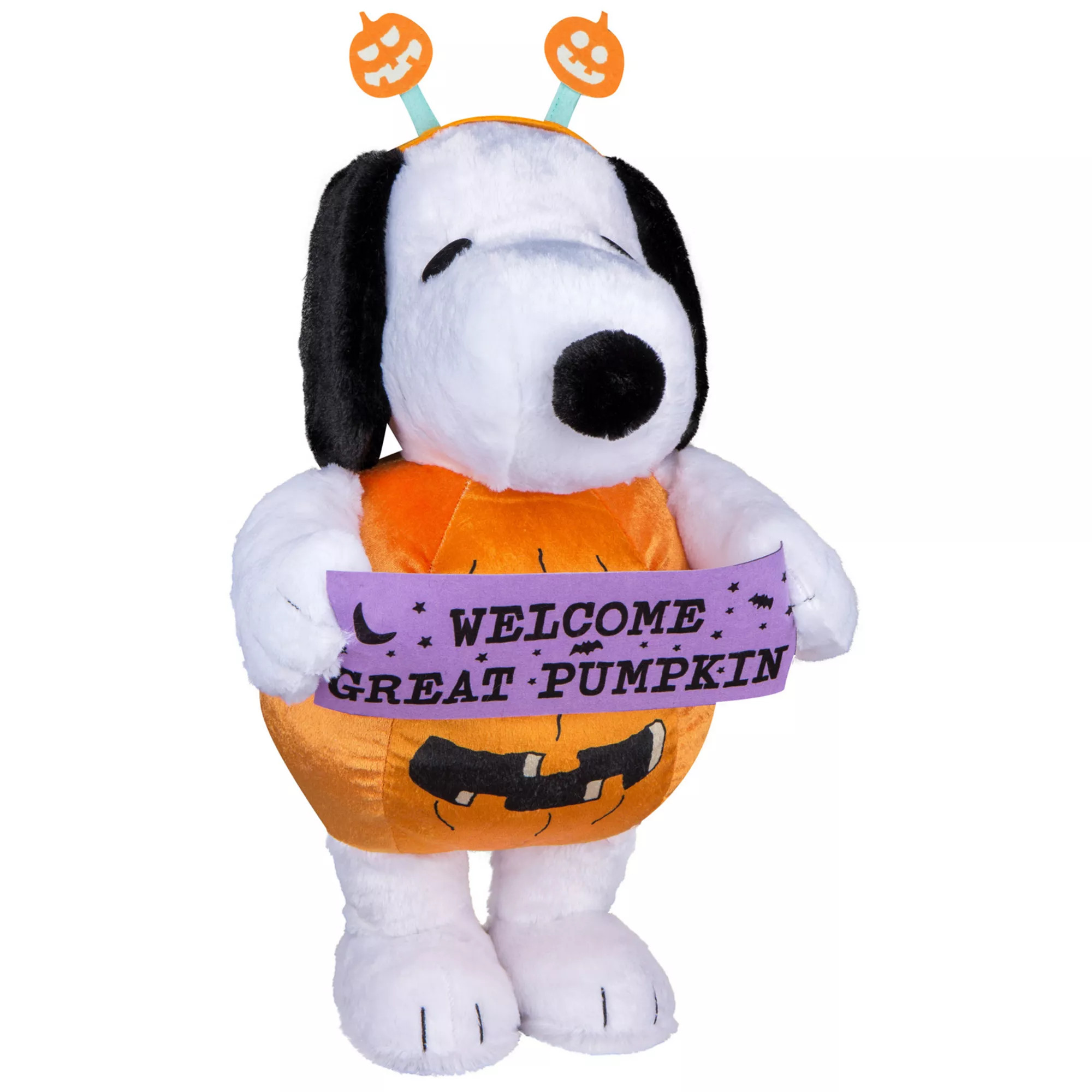 Peanuts Snoopy 21-inch Halloween Greeter Plush Toy with Welcome Banner | Kohl's