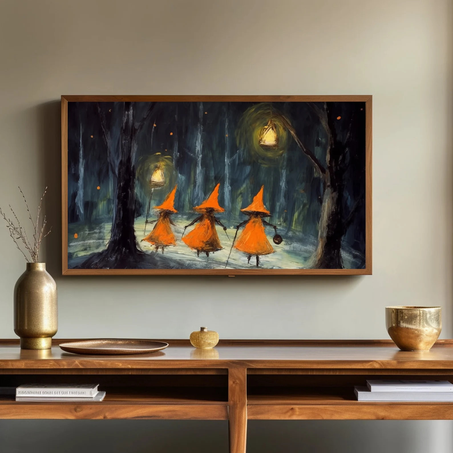 Halloween Frame TV Art Fall Frame TV Art Witch Samsung Frame TV Art Halloween Decor Halloween Wal... | Etsy (US)