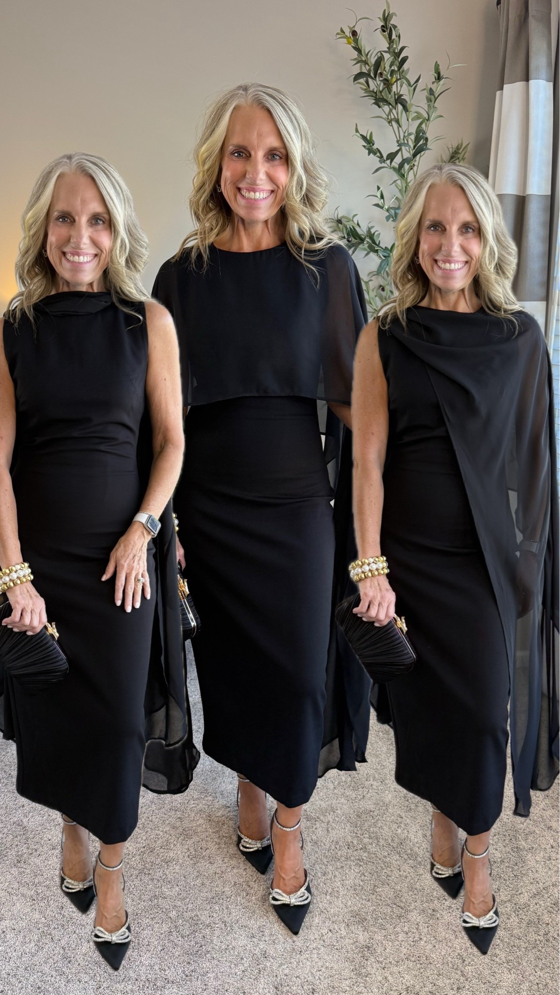 One dress 3 looks. Gorgeous wedding guest, formal occasion. Wearing XS
