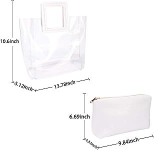 Women Fashion Clear Tote Bag Purse Waterproof | Amazon (US)