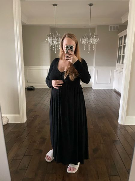 The perfect pregnancy dress is also the perfect post-partum dress. Wearing this four days after giving birth and it’s dressy but feels like pjs

#LTKbump #LTKbaby
