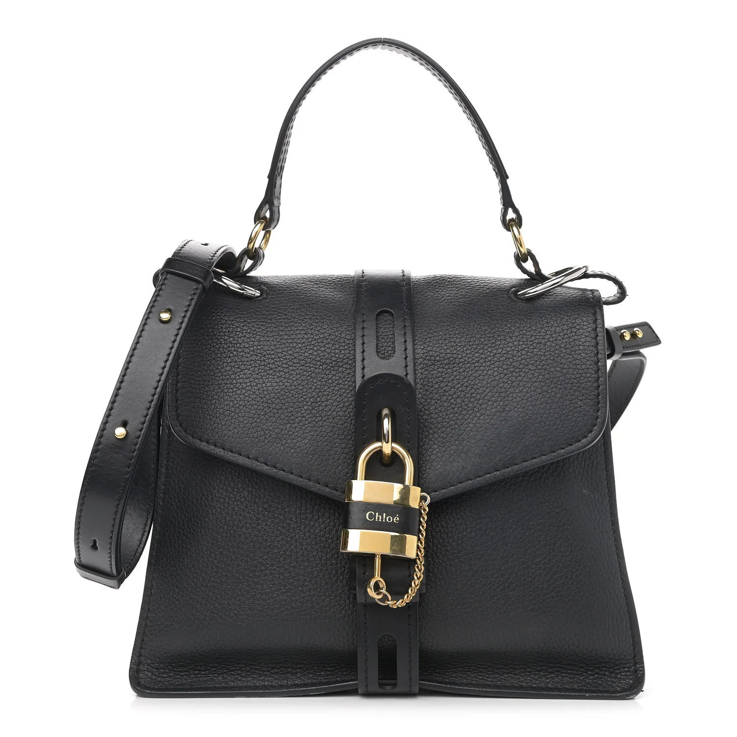 Grained Calfskin Medium Aby Day Shoulder Bag Black | FASHIONPHILE (US)