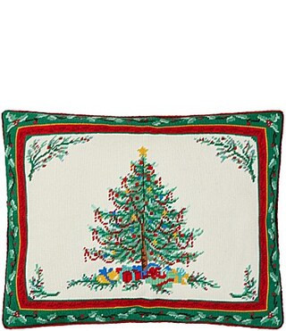 Peking Handicraft Christmas Berry Embroidered Pillow | Dillard's