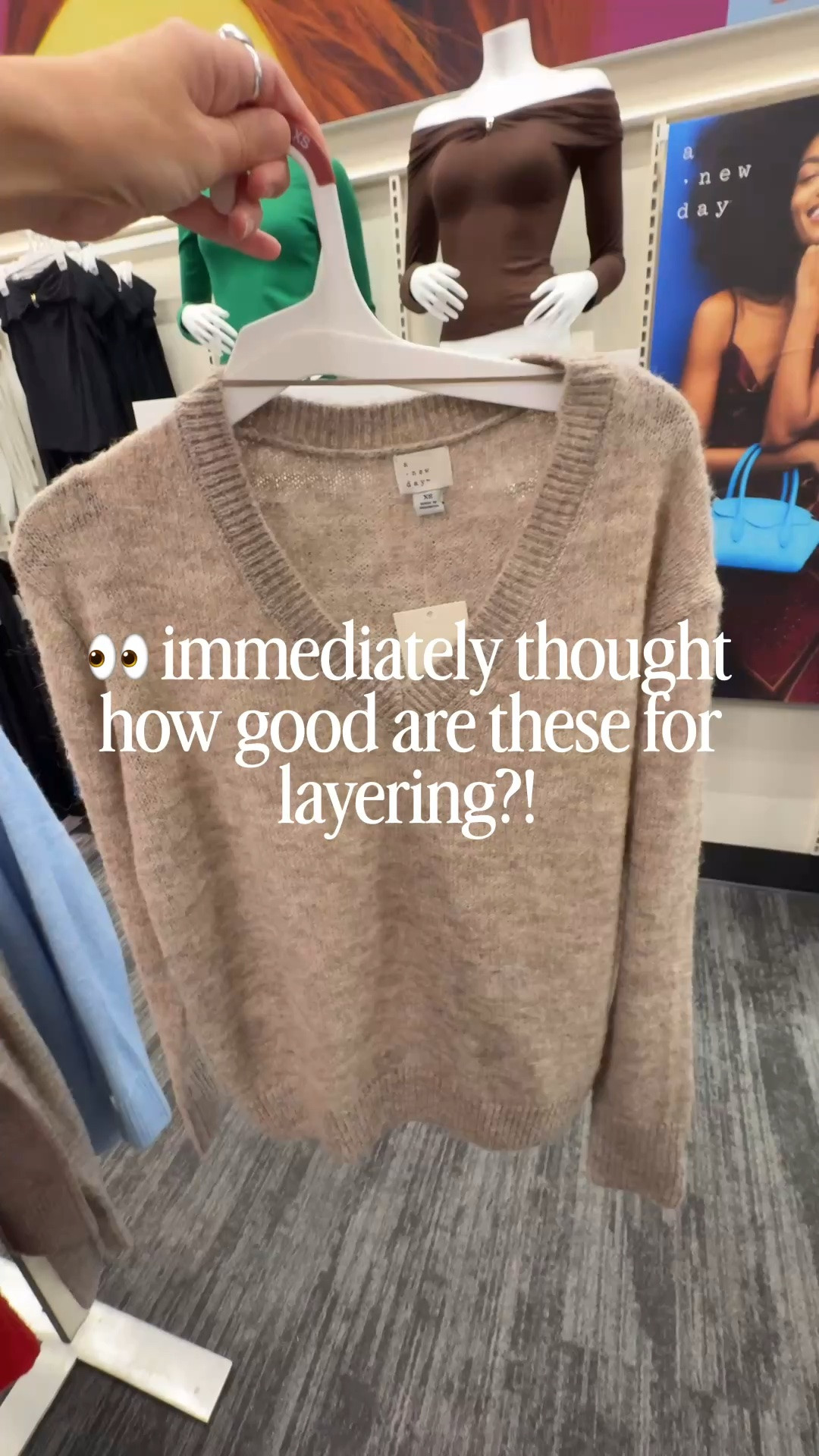These airy knit neck pullover sweaters are so soft and pretty! $15 today! 
 The perfect layering sweater to get though through the seasons