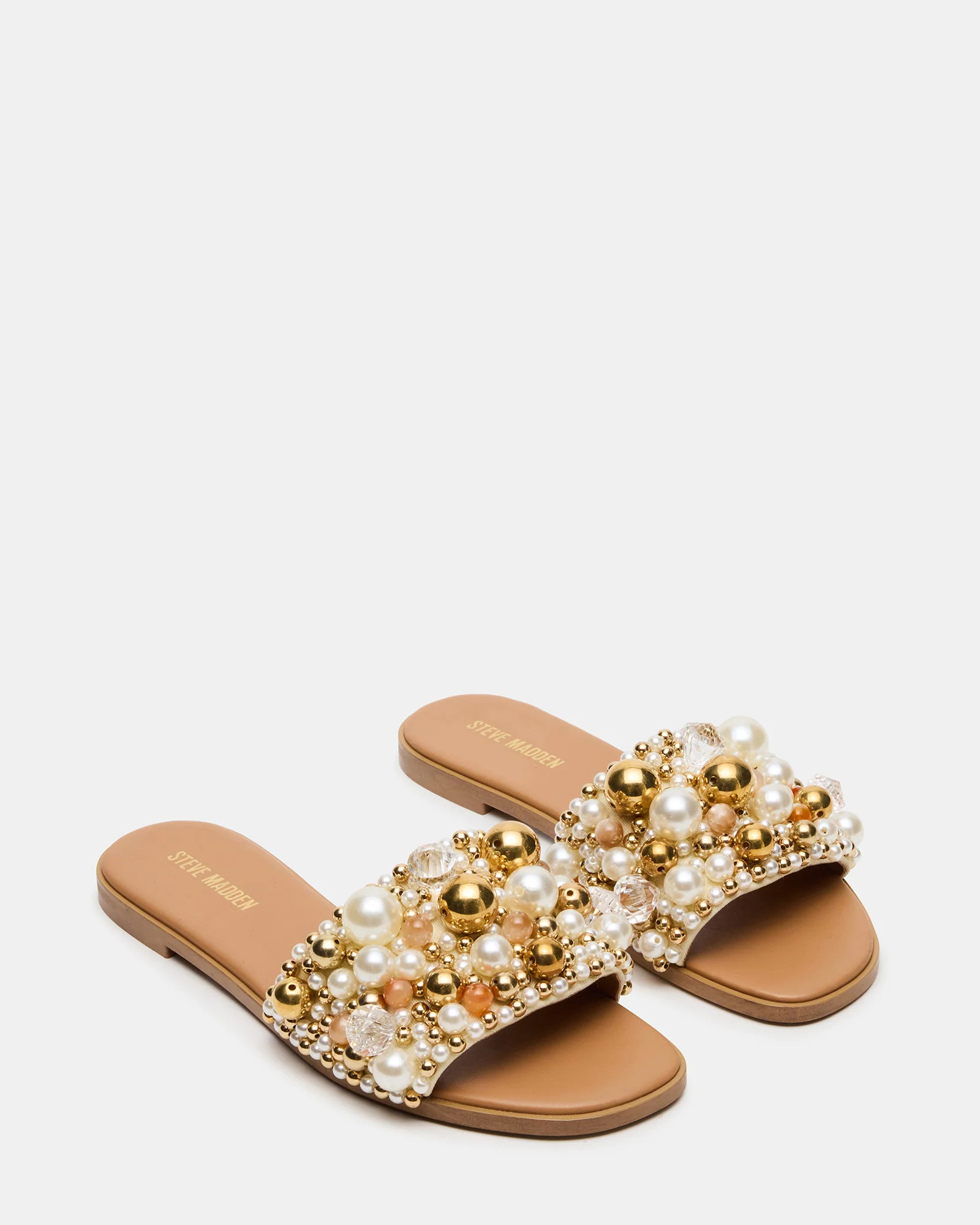 KLIO Coral Multi Ornament Embellished Slide Women's Sandal | Steve Madden (US)