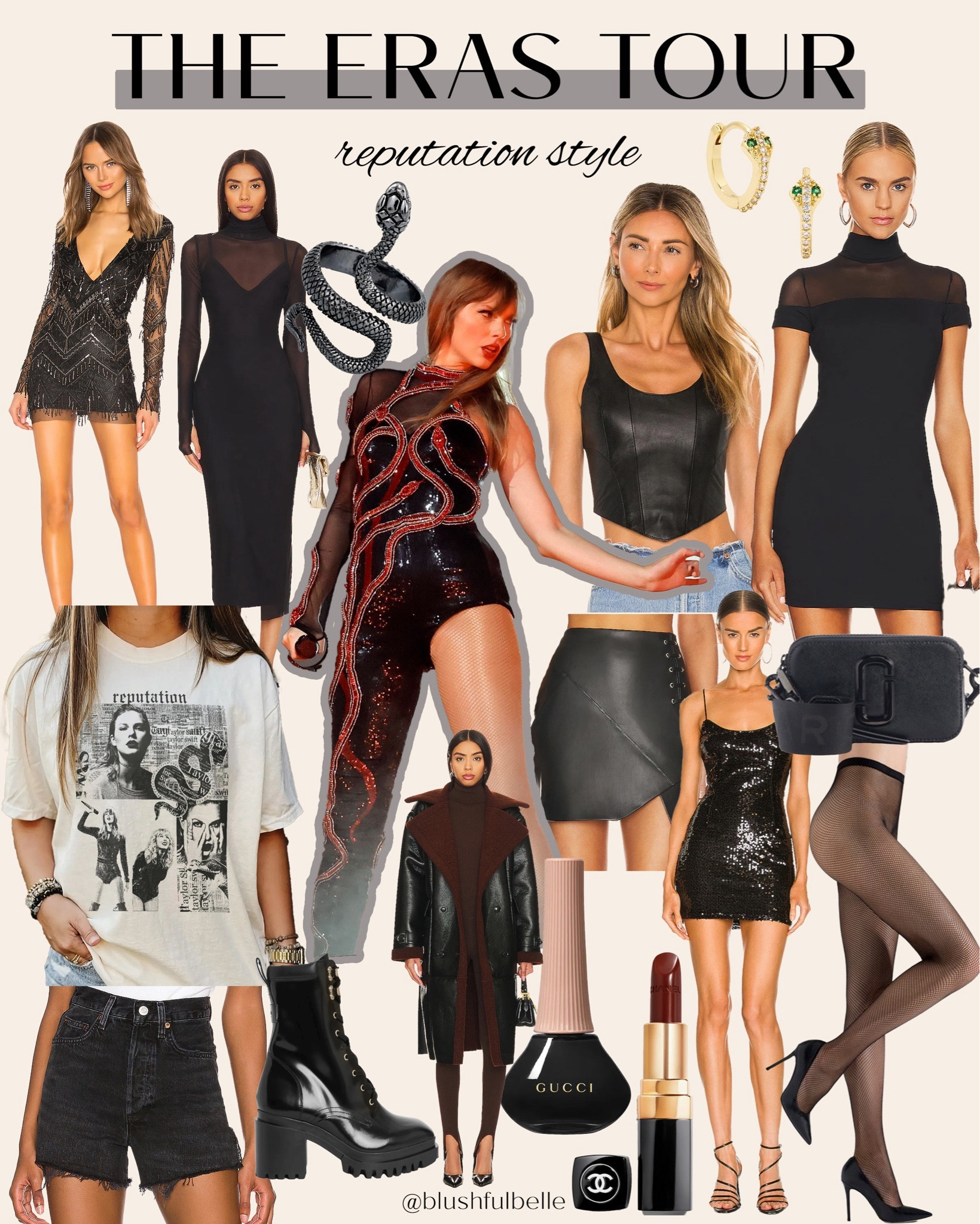 The Eras Tour outfit inspo - Reputation 🐍🖤 

Taylor swift concert, concert outfit

#LTKparties #LTKfindsunder100 #LTKstyletip