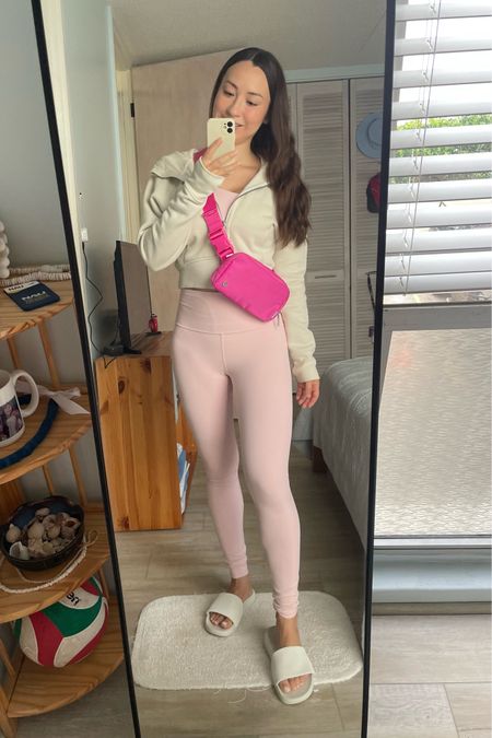 Hi beauties!  I have my pilates outfit on and threw on a hoodie and a belt bag over it for running errands today!  This would be a great travel outfit as well.  

💕I feel like such a “Barbie Girl” with my pinked out look .  I’m so glad Barbie is trending for summer!💖

Bra, hoodie, and leggings worn in size 6

#LTKstyletip #LTKFitness #LTKSeasonal