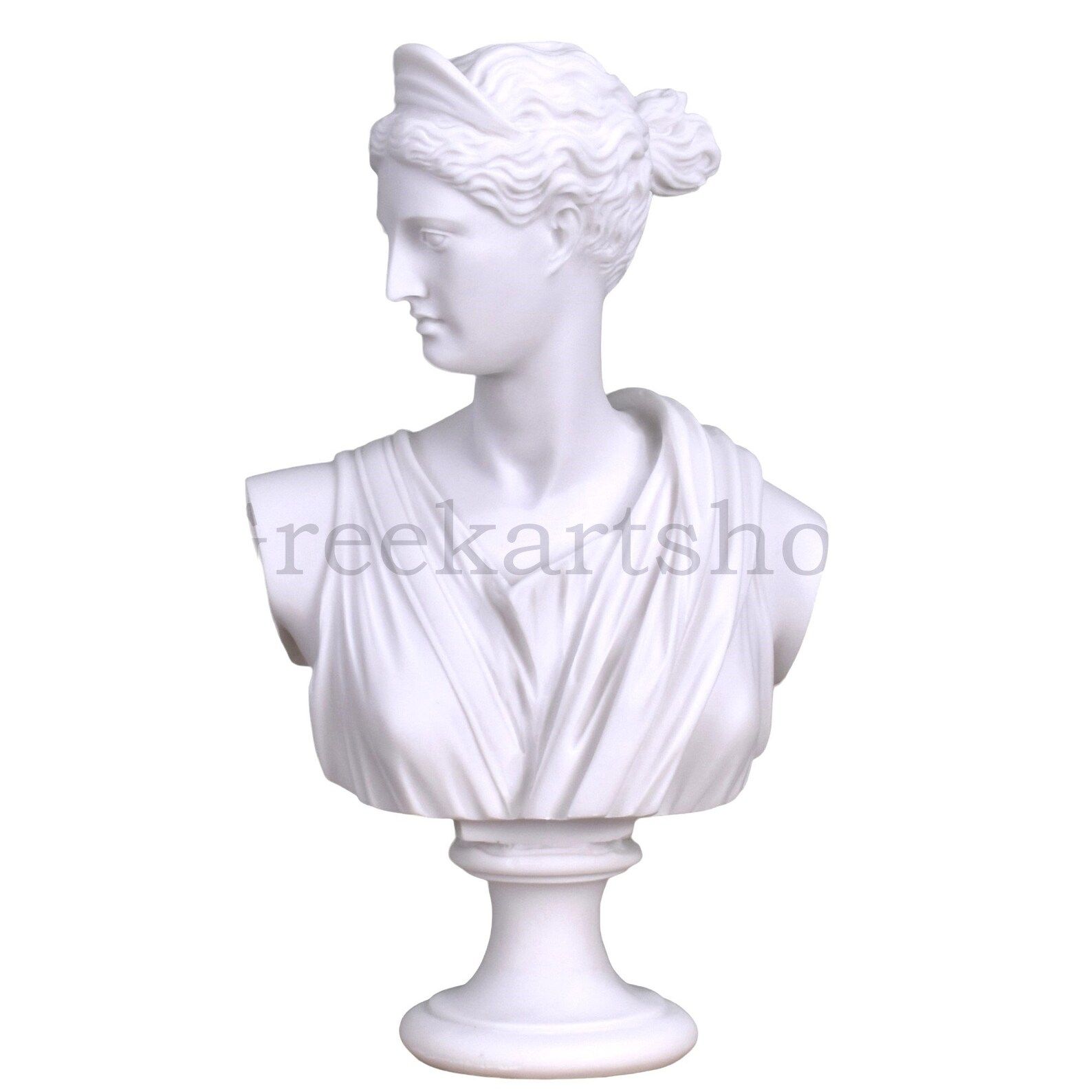 ARTEMIS DIANA Bust Head Greek Roman Goddess Cast Marble Statue - Etsy | Etsy (US)