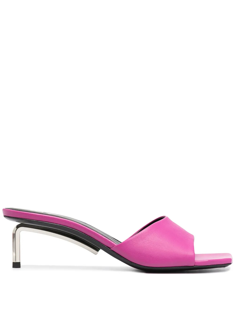 square-toe leather mules | Farfetch (RoW)