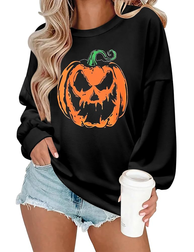 Zeagoo Women Crewneck Sweatshirts Pullover Tops Long Sleeve Shirts Loose Fit Tops Casual Fall Out... | Amazon (US)