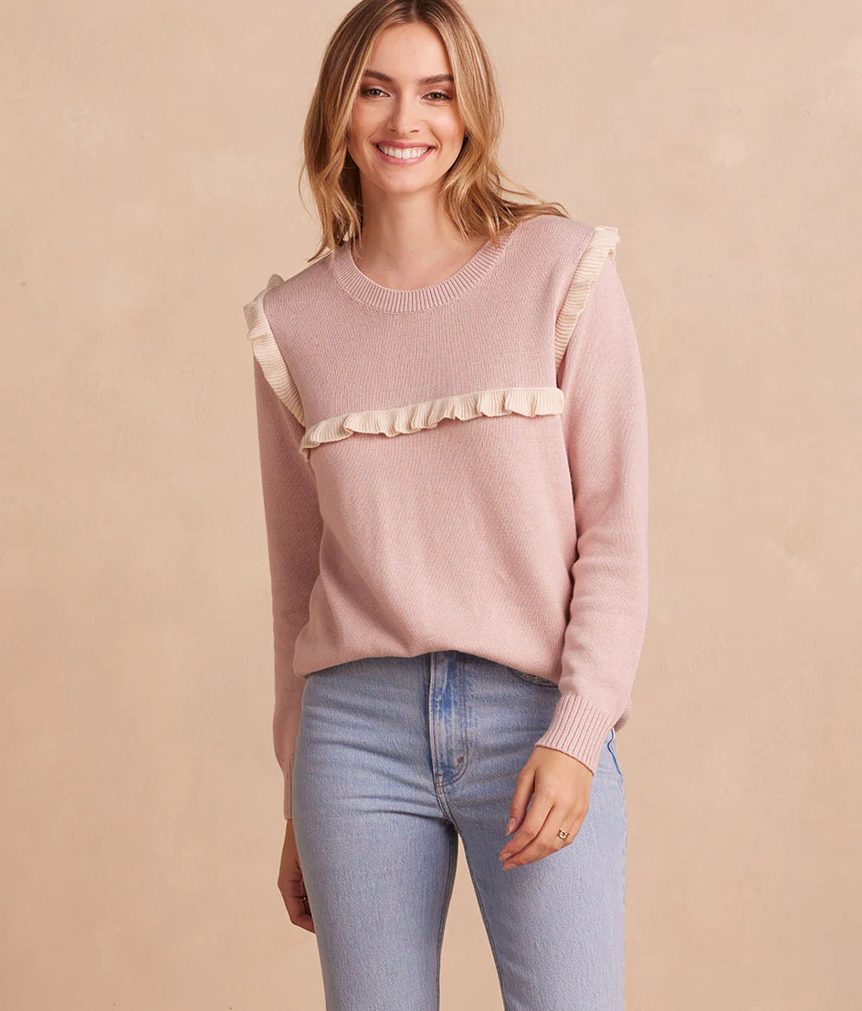 The Year-Round Crewneck Ruffle Sweater | SummerSalt