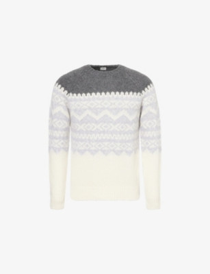 Patterned Knitted Cashmere-Silk Blend Jumper | Selfridges