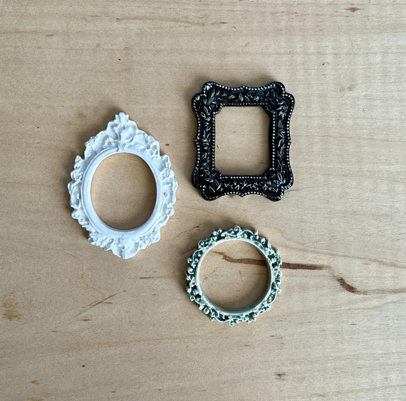 Ceramic Mini Picture Frames, 3pcs, variety of shapes, choice of colors, mosaic and craft supplies... | Etsy (US)
