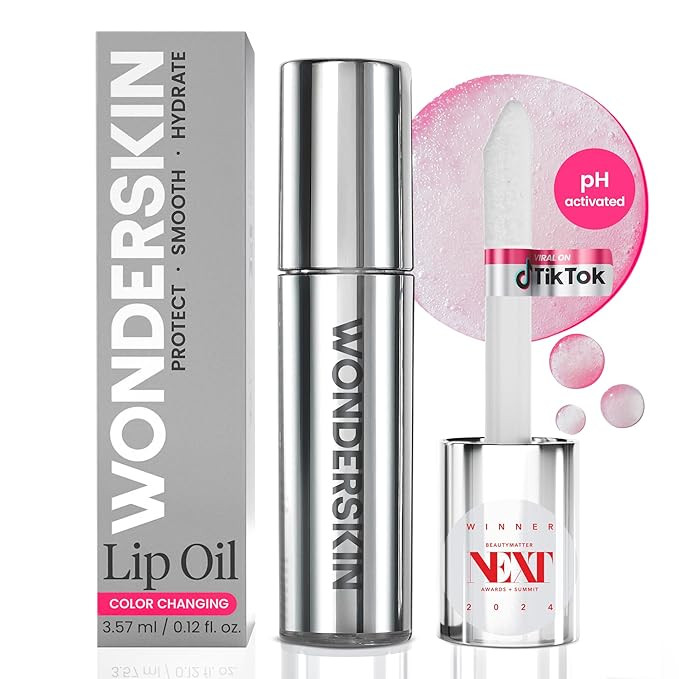 Wonderskin Lip Rehab Serum Oil - Color Changing Lip Oil from Clear to Pink - PH-activated, Non-st... | Amazon (US)