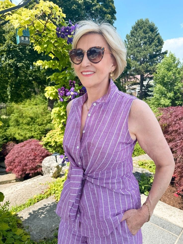 Easy, breezy, and polished to perfection ✨ This Riviera pinstripe two-piece set from Talbots is the ultimate summer combo — with a waist-tie shirt that defines the silhouette and matching pants that feel tailored yet relaxed. Whether you’re heading to brunch, the boardwalk, or just want to look effortlessly put-together, this set delivers.

Even better? It’s part of the Talbots Red Door Sale! 🛍️
#TalbotsRedDoorSale #PinstripePerfection #SetStyle #EffortlessChic #SummerPolish #TalbotsFinds 

#LTKOver40 #LTKSeasonal #LTKSaleAlert