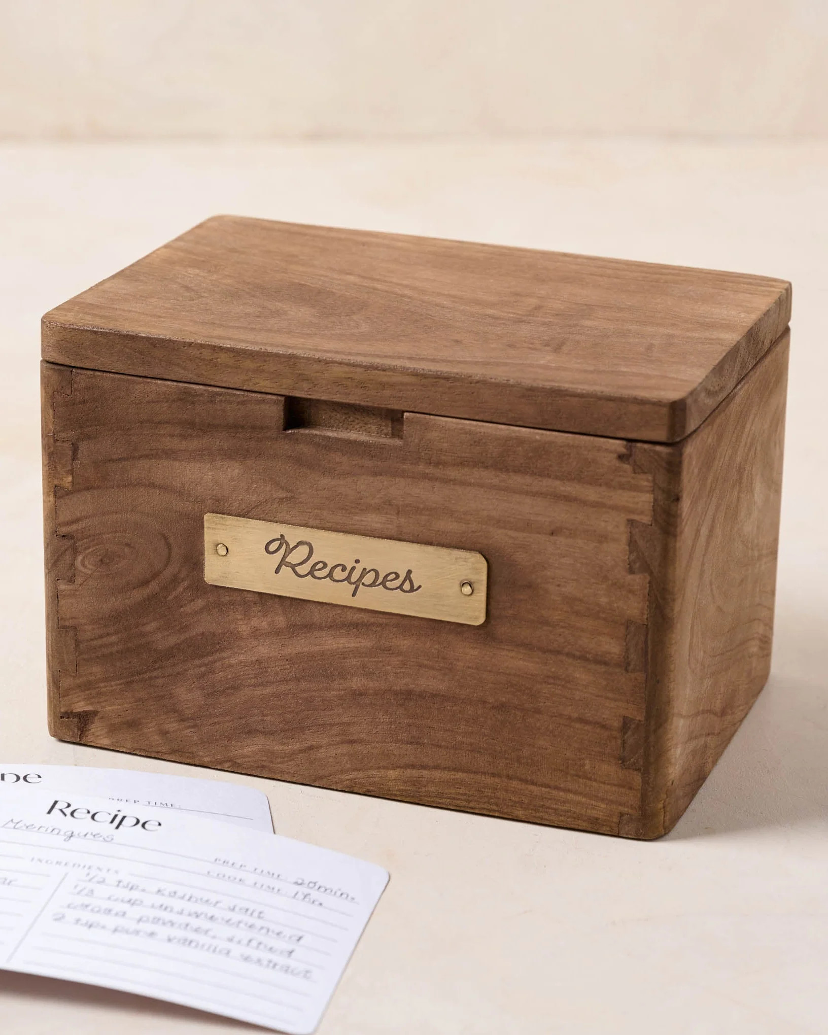 Antiqued Wood Recipe Box | Magnolia