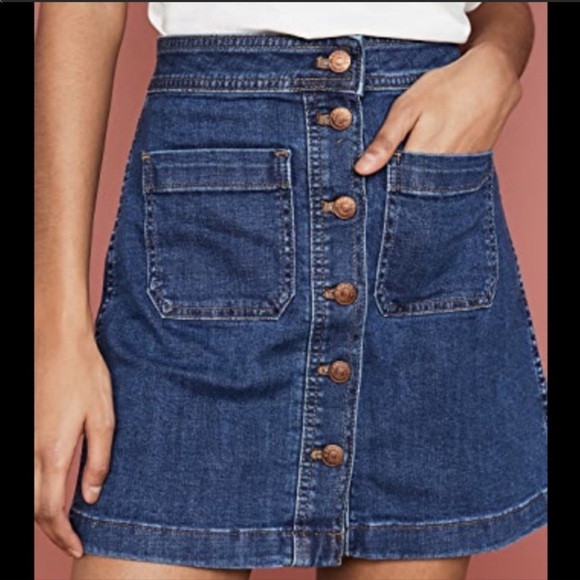EUC Madewell A-line Denim Mini Skirt in Salisbury 6 | Poshmark