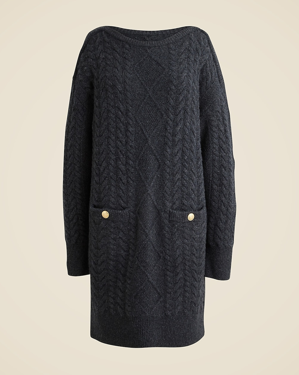 Relaxed cable-knit sweater dress | J. Crew US