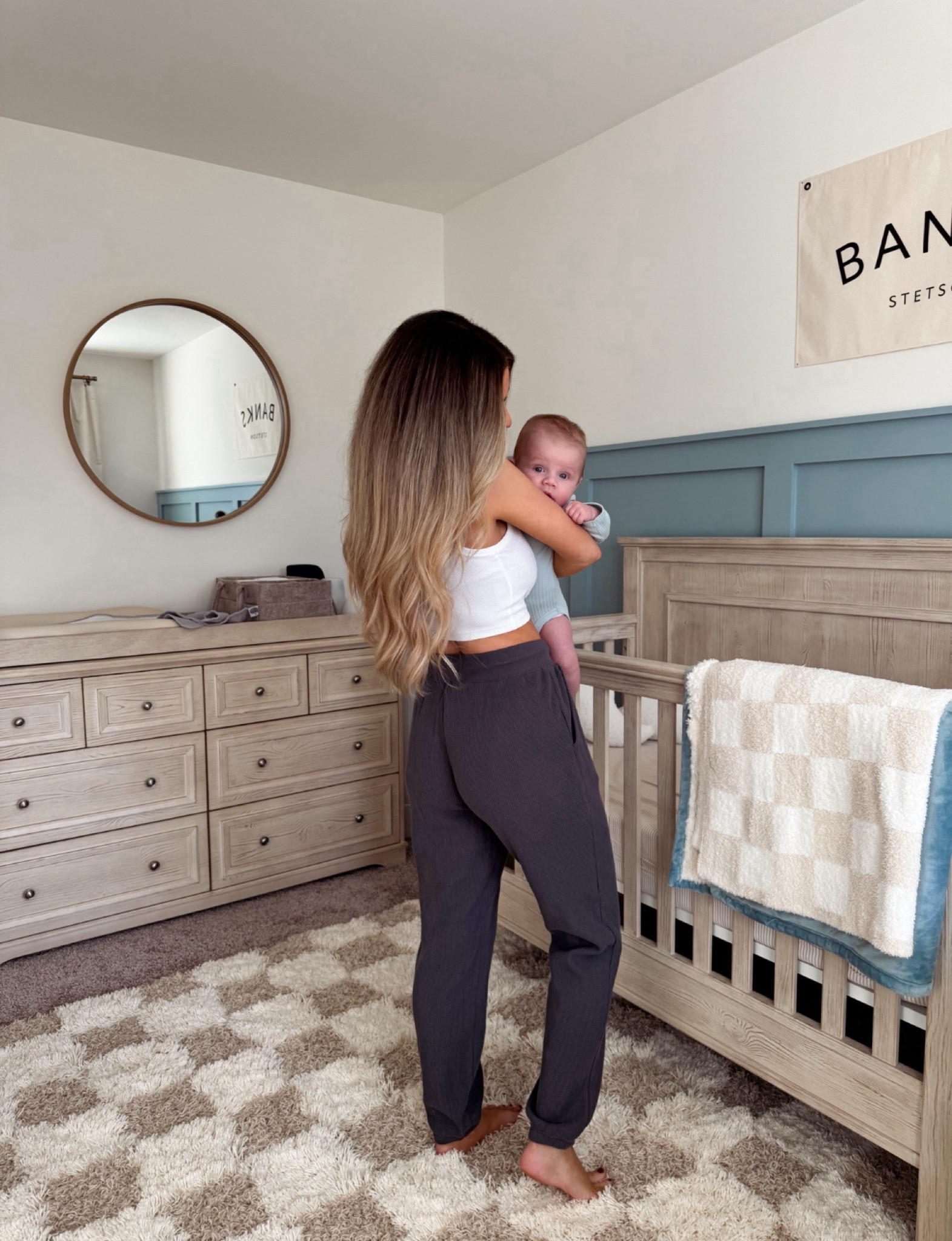 Banks’s nursery 🧸☁️🍼 favorite room in the entire house — I love spending time in here with him 

#LTKFamily #LTKBaby #LTKHome