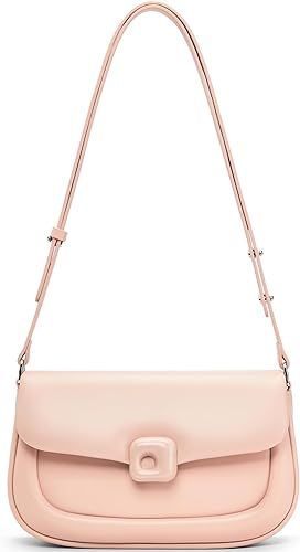 Cowhide Leather Shoulder Bag for Women - Adjustable Strap Crossbody Designer Handbags for Women w... | Amazon (US)