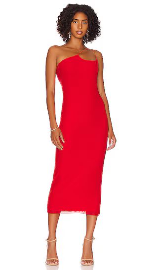 AFRM Analena Midi Dress in Red. - size XS (also in S) | Revolve Clothing (Global)
