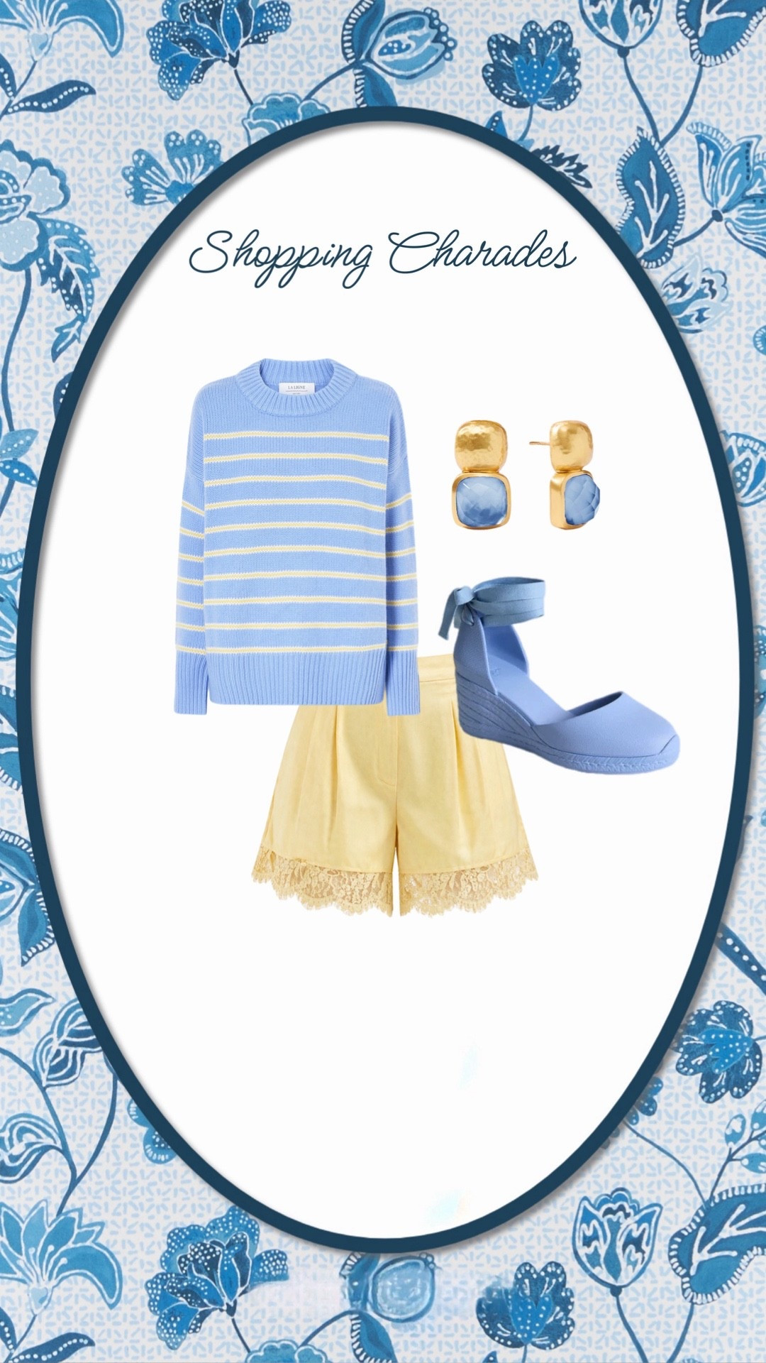 The perfect spring outfit for women, including lace shorts and striped sweater.

#LTKSeasonal #LTKgrwm #LTKootd