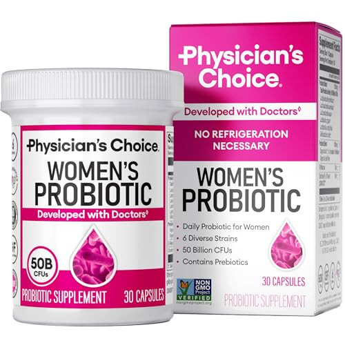 Physician's CHOICE Probiotics for Women - PH Balance, Digestive, UT, & Feminine Health - 50 Billion CFU - 6 Unique Strains for Her - Organic Prebiotics, Cranberry Extract+ - Women Probiotic - 30 CT | Amazon (US)