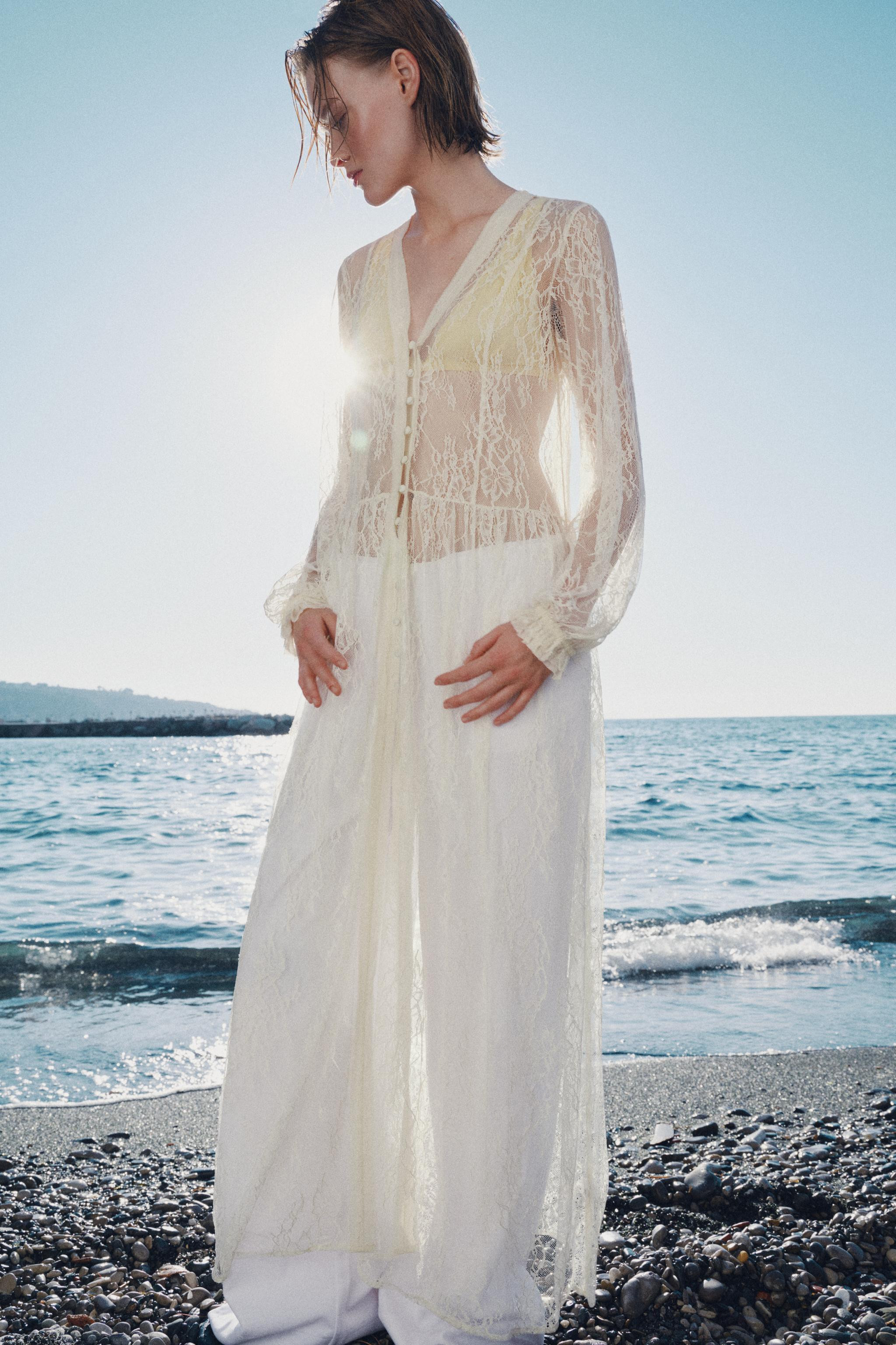 ZW COLLECTION LONG LACE DRESS | Zara US