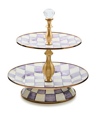 Violet Check Two Tier Handmade Sweet Stand | Macy's