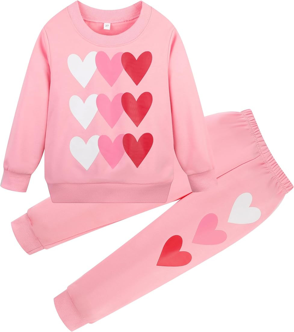 RETSUGO Girls 2 Piece Outfits Toddler Girls Leopard Print T-Shirt and Leggings Set School Outfits... | Amazon (US)