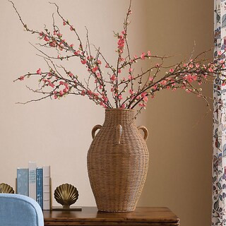Wren Woven Vase with Natural Rattan & Wire | Ballard Designs, Inc.