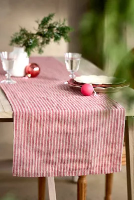 Red Stripe Linen Runner | Anthropologie (US)