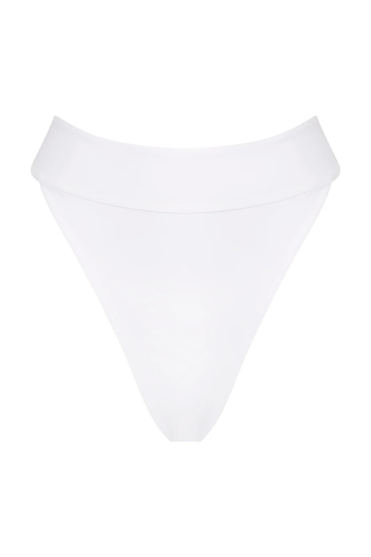 Allera High Waisted Bikini Bottoms in White | ALT SWIM