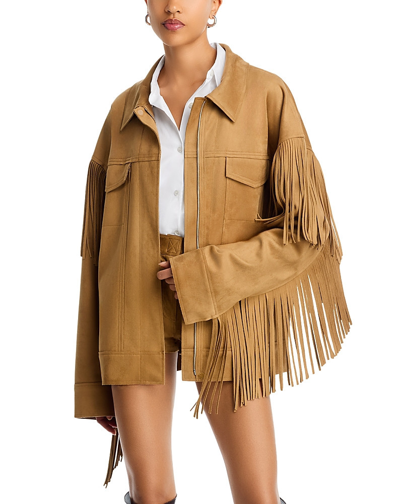 Norma Kamali Fringe Oversized Jean Jacket | Bloomingdale's (US)