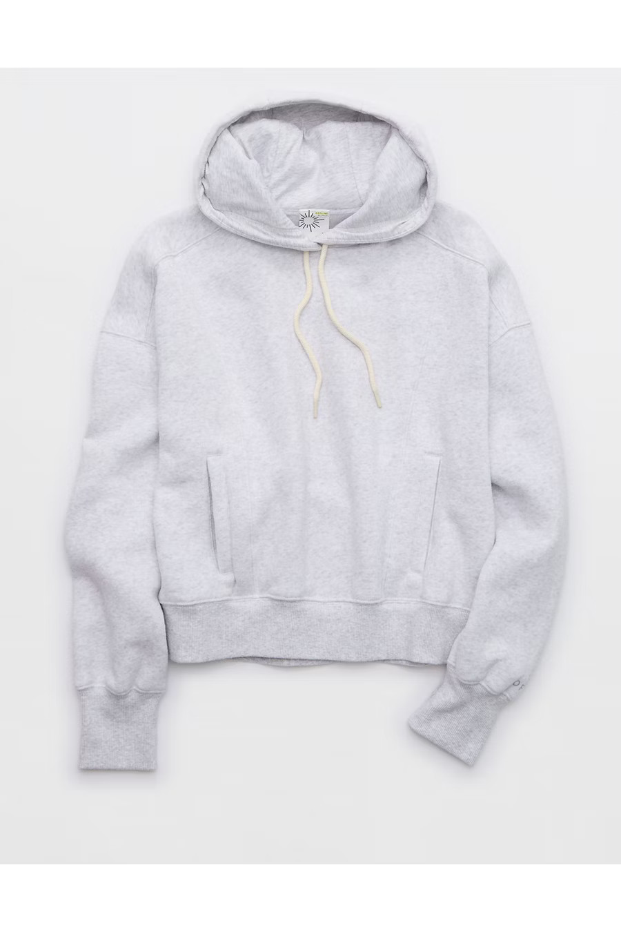 OFFLINE By Aerie Cloud Fleece Hoodie Women's Light Heather Gray XXS | Aerie