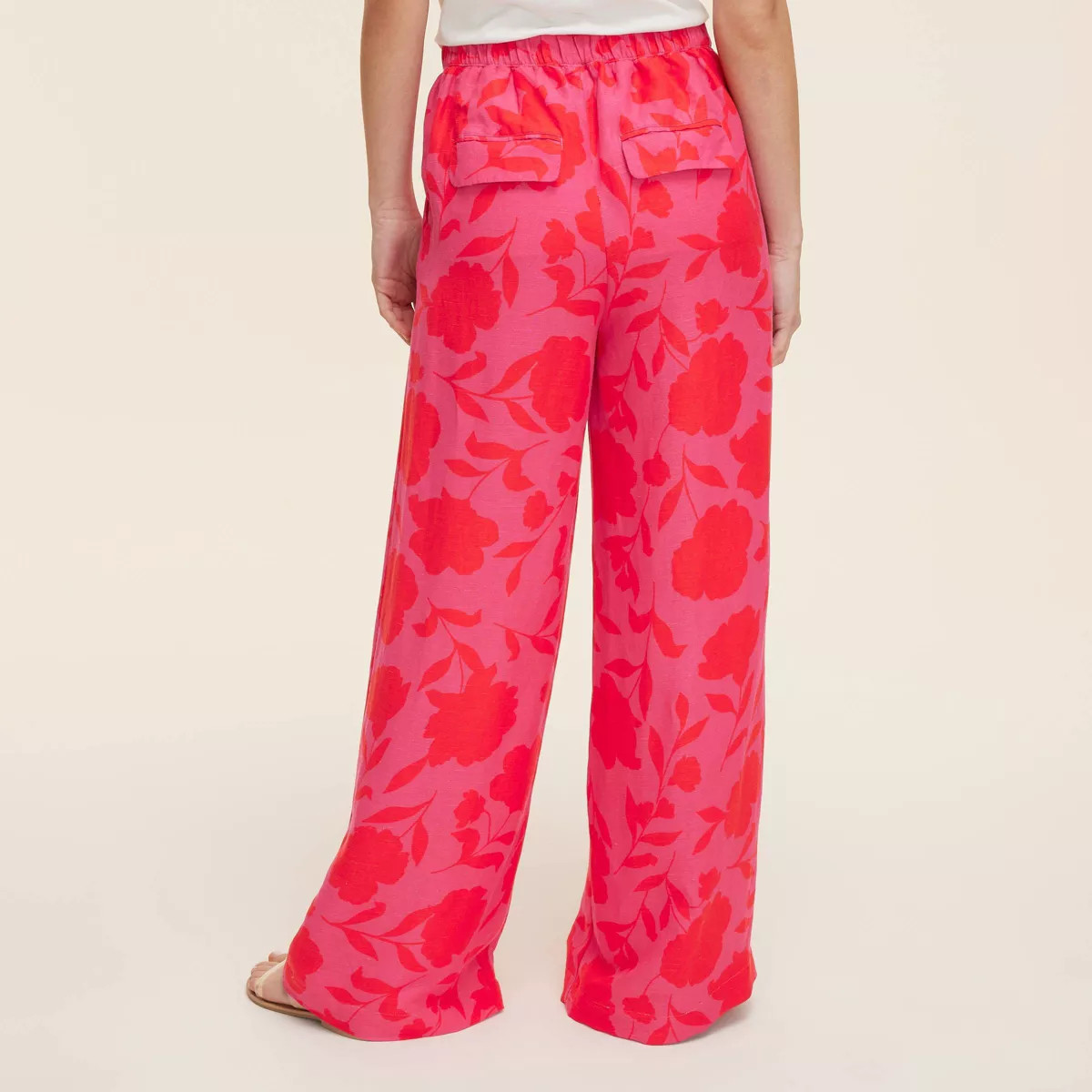 Women's Classic Rose High-Rise Linen Trousers - kate spade new york x Target Pink/Red | Target