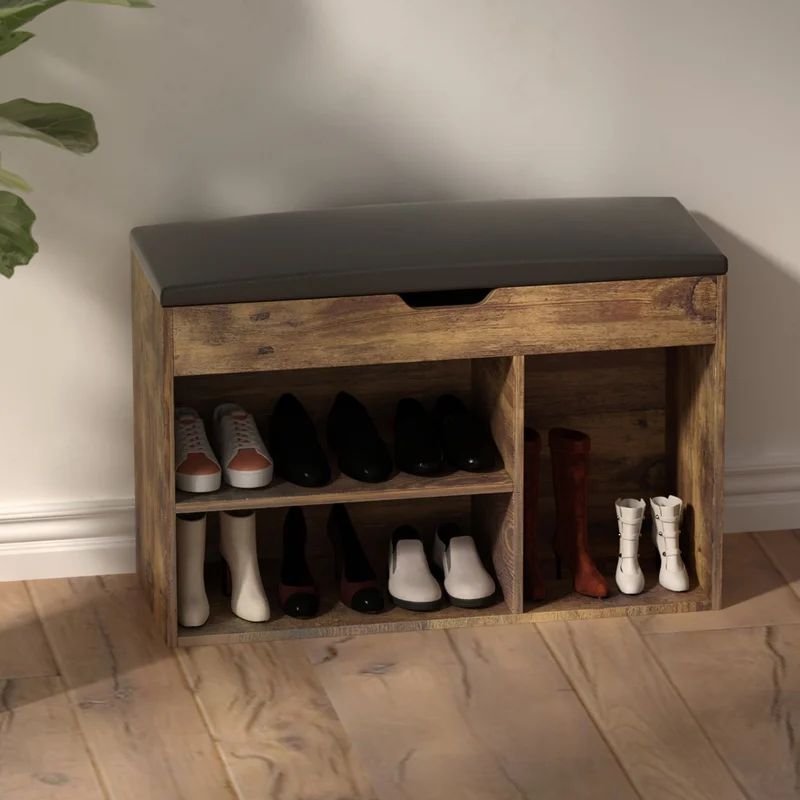Faux Leather Shoe Storage Bench | Wayfair North America