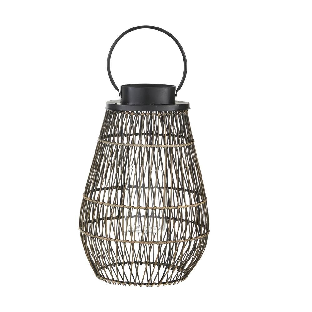 24.4 in. Large Outdoor Patio Bamboo Lantern | The Home Depot