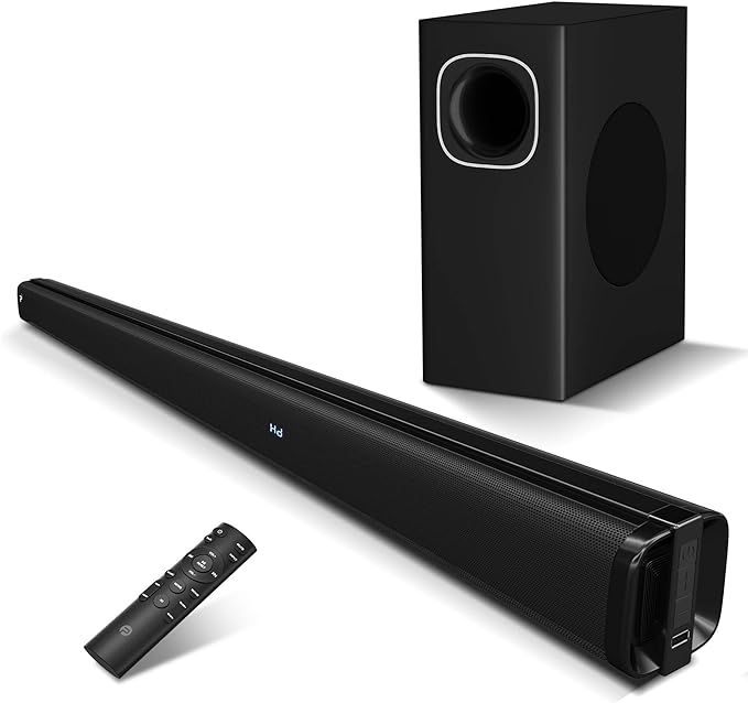 Sound Bar with 【DOLBY】, 2.1 CH TV Soundbar with Subwoofer Works with 4K&HD TVs (D2, 200W) | Amazon (US)