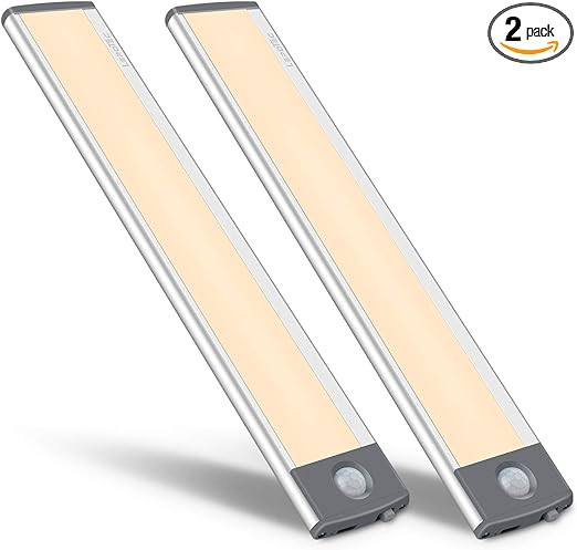 30-LED Motion Sensor Cabinet Light,Under Counter Closet Lighting, Wireless USB Rechargeable Kitch... | Amazon (US)