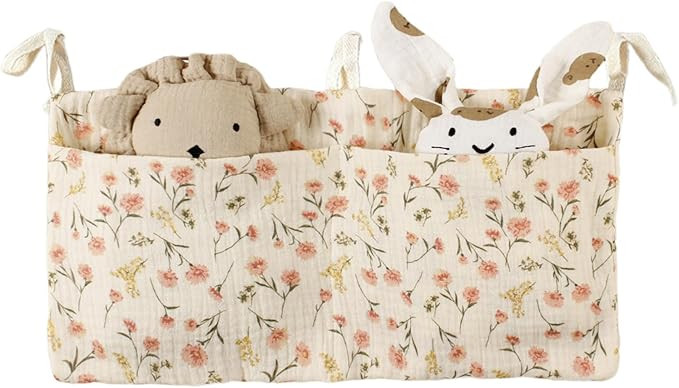 Lily Brown Cribs Storage Bag Baby Bedside Hanging Storage Bag For Drool Bibs Diaper Multifunction... | Amazon (US)