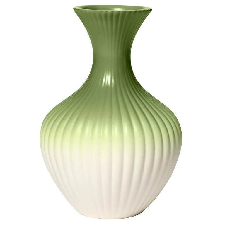 Temi Coker for Walmart Ceramic Decorative Vase, Green | Walmart (US)