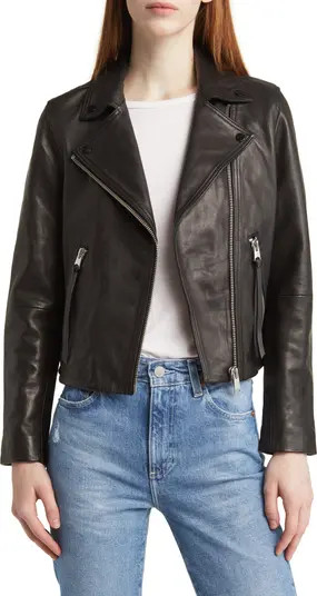 AllSaints Dalby Leather Biker Jacket | Nordstrom | Nordstrom