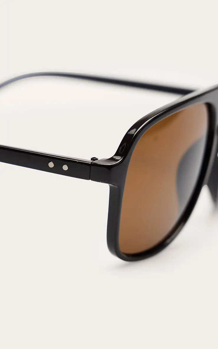 Chocolate Oversized Aviator Sunglasses | PrettyLittleThing | PrettyLittleThing UK