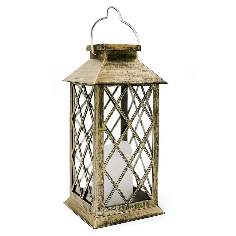 Solar Lantern, Outdoor Garden Hanging Lantern, PVC Waterproof LED Flickering Flameless Candle Lan... | Walmart (US)