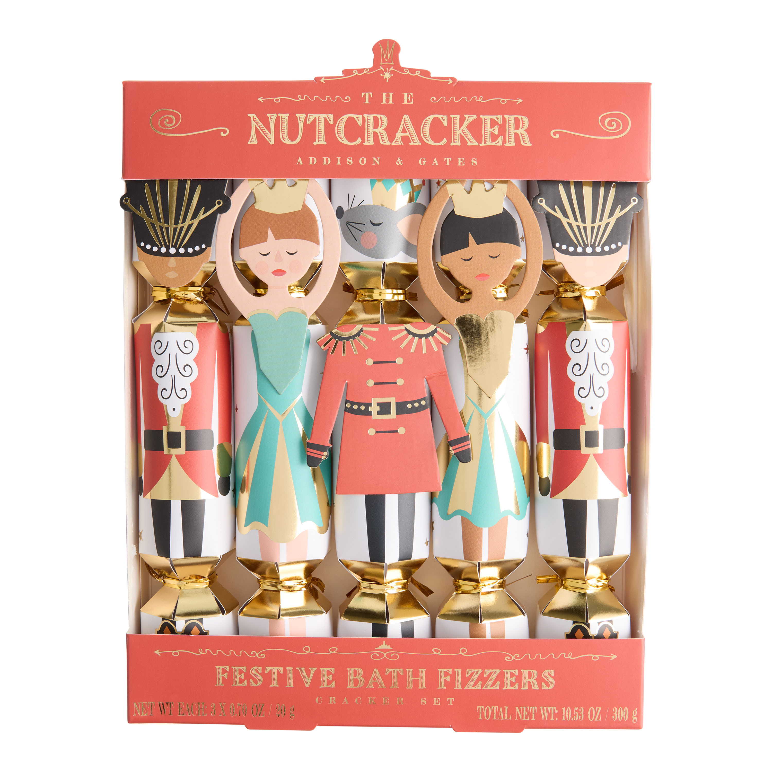 A&G Nutcracker Festive Bath Fizzer Cracker Set 5 Count | World Market