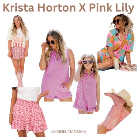 Krista Horton X Pink Lily

#summer #summeroutfits #outfits #fashion #style #romper #skorts #skirt #dress #boots #cowboyboots #pink #country #trends #trending #favorites #popular #bestsellers #mom #momfinds #momoutfits 

#LTKSeasonal #LTKStyleTip #LTKSwim