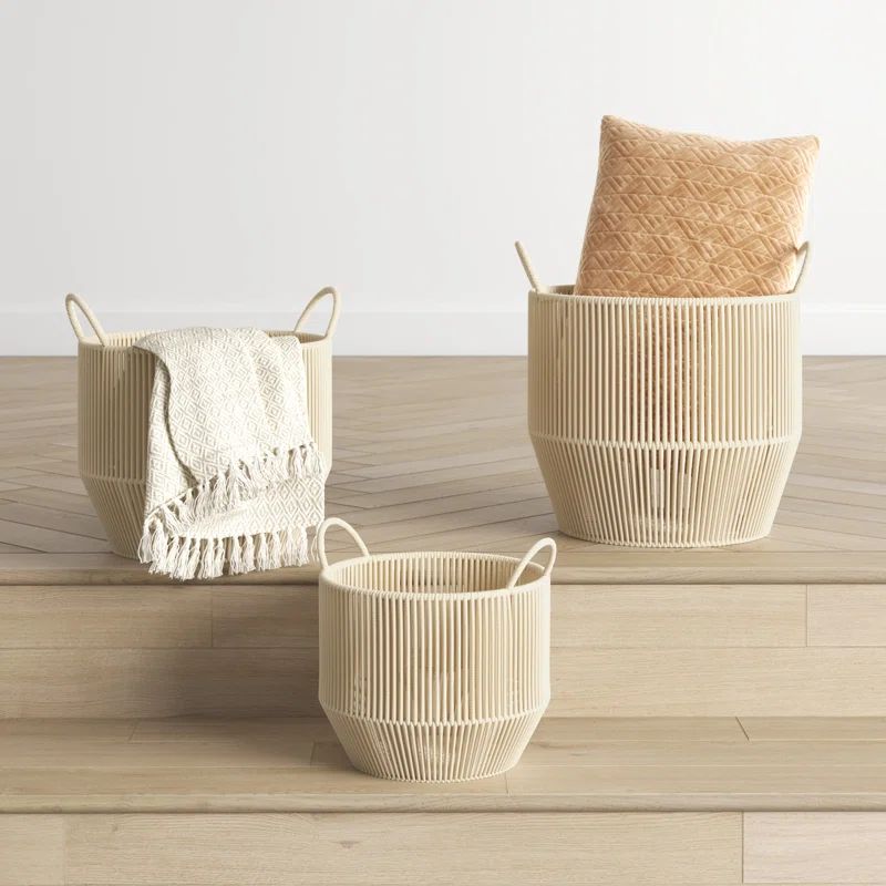 Fabric Basket - Set of 3 (Set of 3) | Wayfair North America