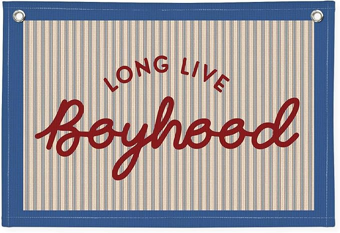 Long Live Boyhood Banner, Boy Nursery Decor, Canvas Banner Wall Hanging Flag Decor for Nursery Pl... | Amazon (US)